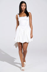 SOPHIA SATIN MINI DRESS WITH CORSET DETAIL