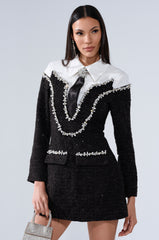 HIGH CLASS MINI DRESS WITH A TIE