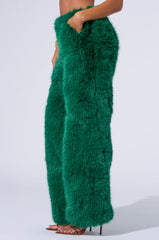 SEEING GREEN WIDE LEG FASHION FUR PANT