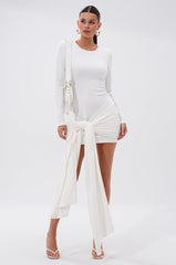 SIMPLE GIRL TIE-FRONT T-SHIRT DRESS