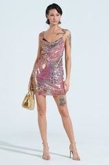 365 PARTY GIRL PRINTED MINI DRESS