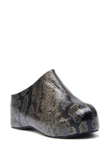 AZALEA WANG DARWIN CLOG IN BLACK SNAKE