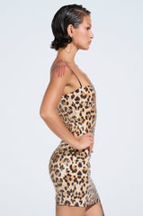 WE ALL FAM LEOPARD PRINT MINI DRESS