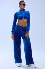 ELECTRIC BLUES WIDE LEG JOGGER
