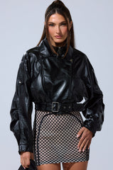 EVA SLOUCHY MOTO IN BLACK