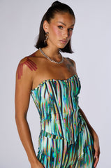 TRIPPY MULTICOLOR FRONT ZIP UP CORSET