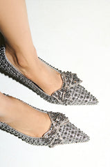 AZALEA WANG HEMITATE STONE EMBELLISHED PUMP