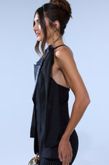 TELL ME ABOUT IT BUTTON DOWN BLAZER BLOUSE