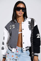 NOT YOUR BABE EMBROIDERED BOMBER