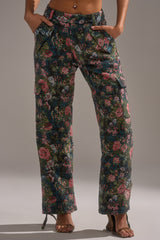 I WANT YOU FLORAL RHINESTONE TROUSER