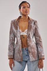 DASH EMBELLISHED BROCADE BLAZER