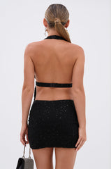 DANCING QUEEN BEADED MINI DRESS