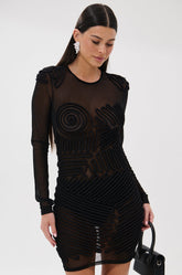 IN MY MIND ABSTRACT MINI DRESS