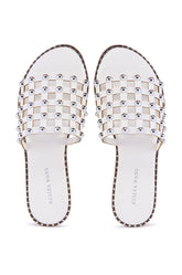 AZALEA WANG DOWE CAGED SANDAL IN WHITE