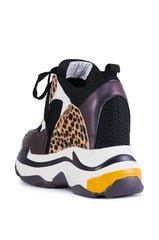 BLUEBERRY LOW COLLAR WEDGE HEEL SNEAKER IN MULTI