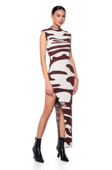 CAUGHT MY EYE MOCK NECK KNIT MAXI DRESS