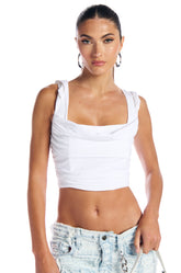 MICAELA HOODED CORSET TOP