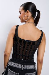 NOT MY FAULT MESH BODYSUIT