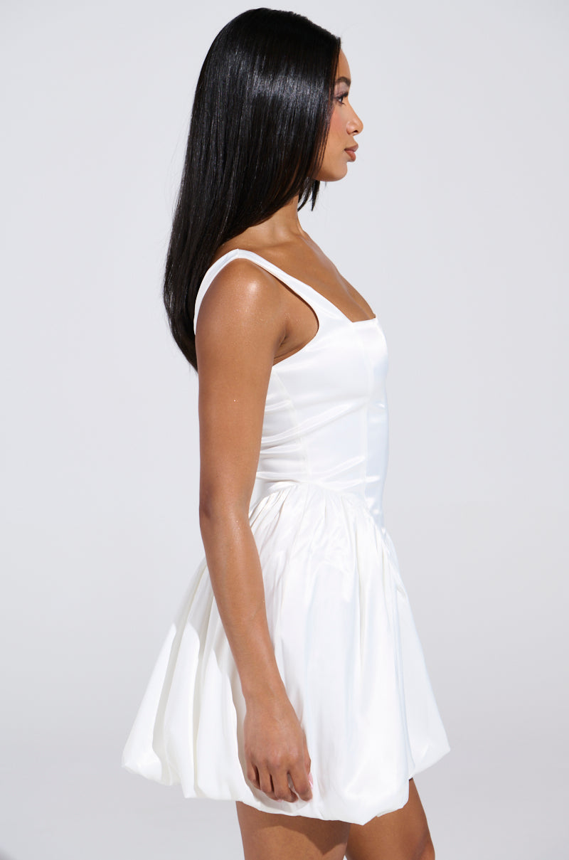 SOPHIA SATIN MINI DRESS WITH CORSET DETAIL