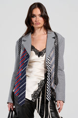 STRICTLY BUSINESS TIE DETAIL BLAZER