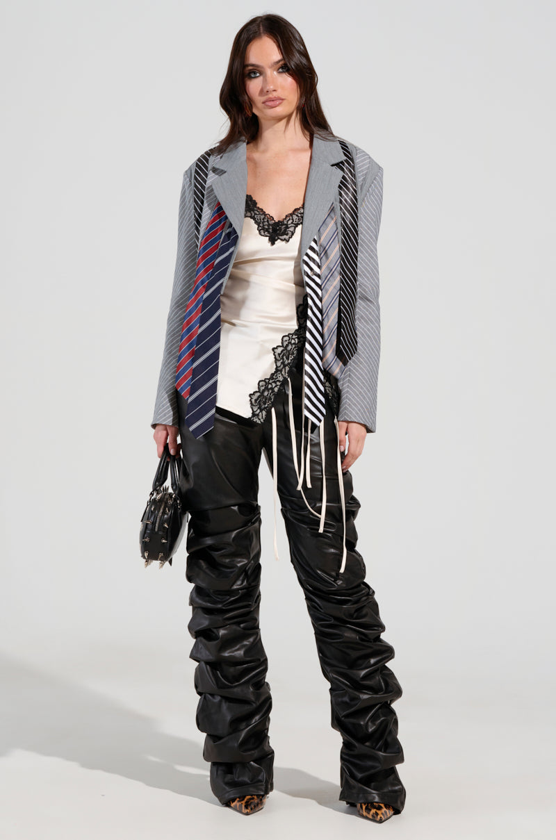 STRICTLY BUSINESS TIE DETAIL BLAZER