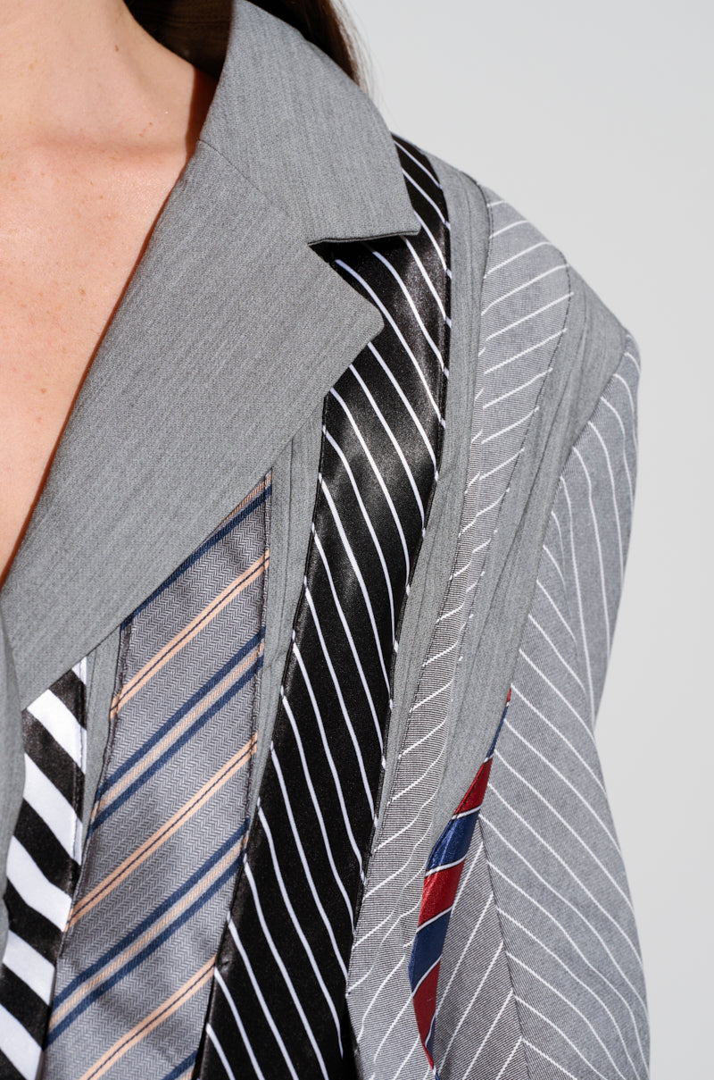 STRICTLY BUSINESS TIE DETAIL BLAZER