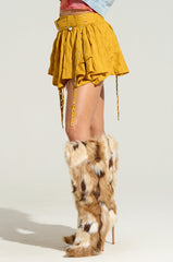 BREAK MY SOUL SKIRT IN MUSTARD