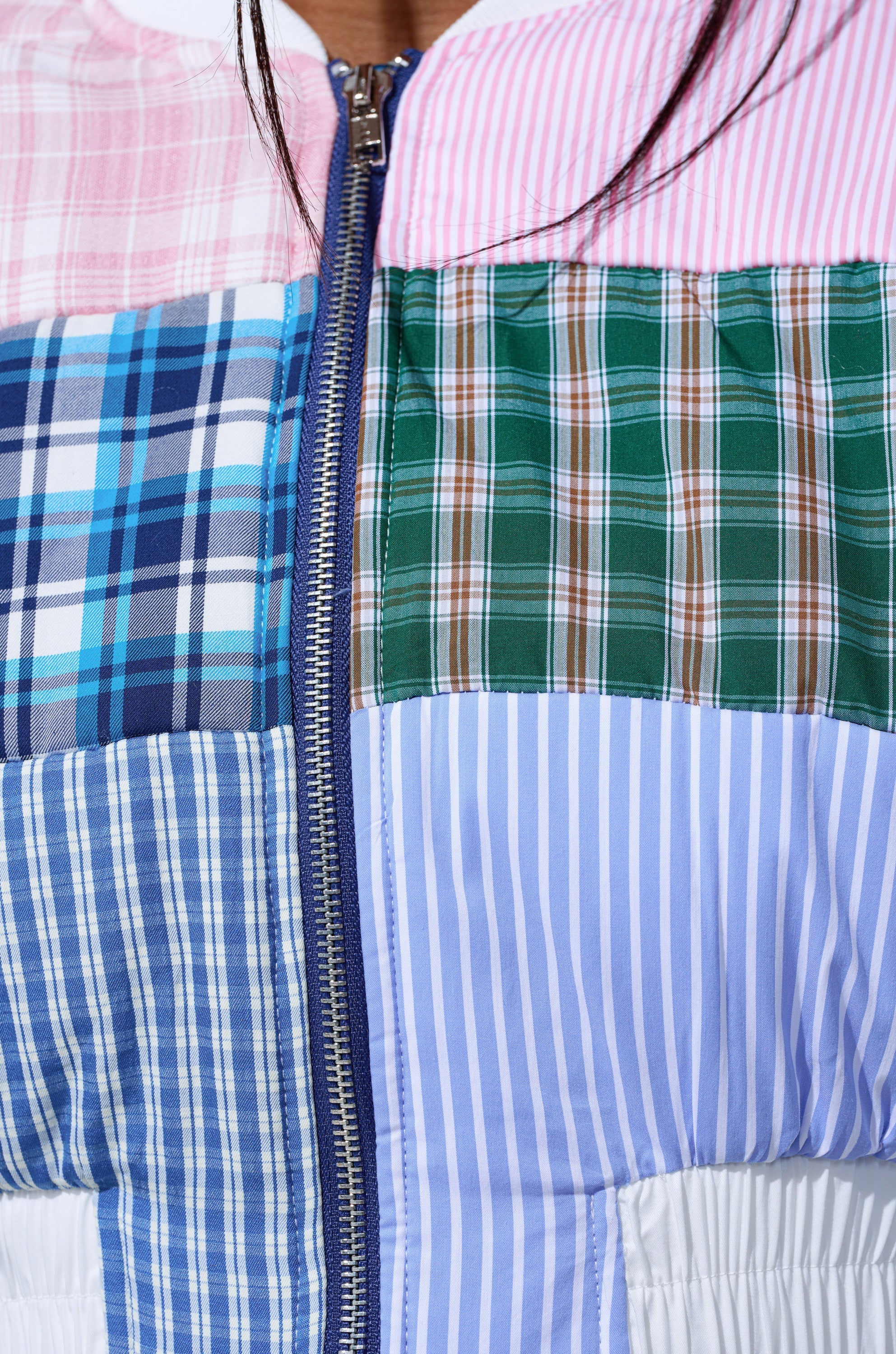 BABY GIRL PATCHWORK BOMBER