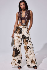 HIGHLAND COW FAUX FUR PANT