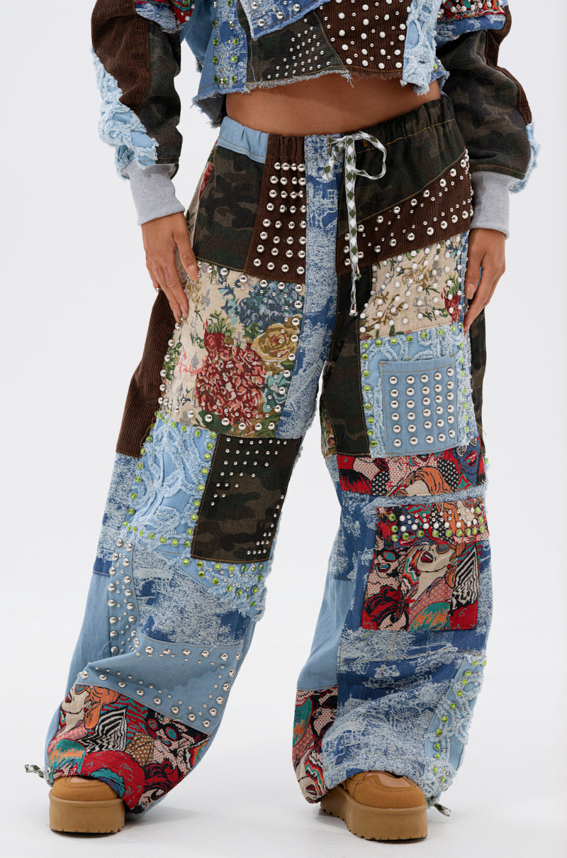 CALL EM CRAZY PATCHWORK JOGGER