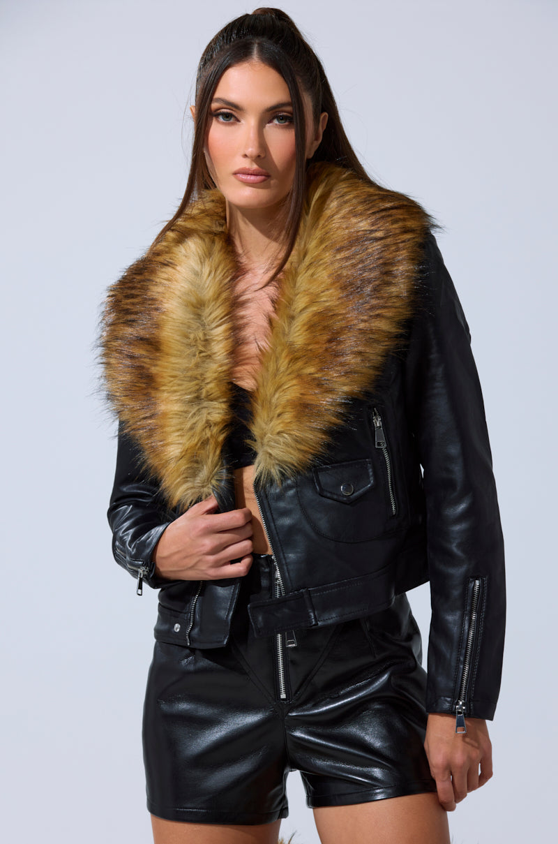 AUSSY FUR COLLAR MOTO