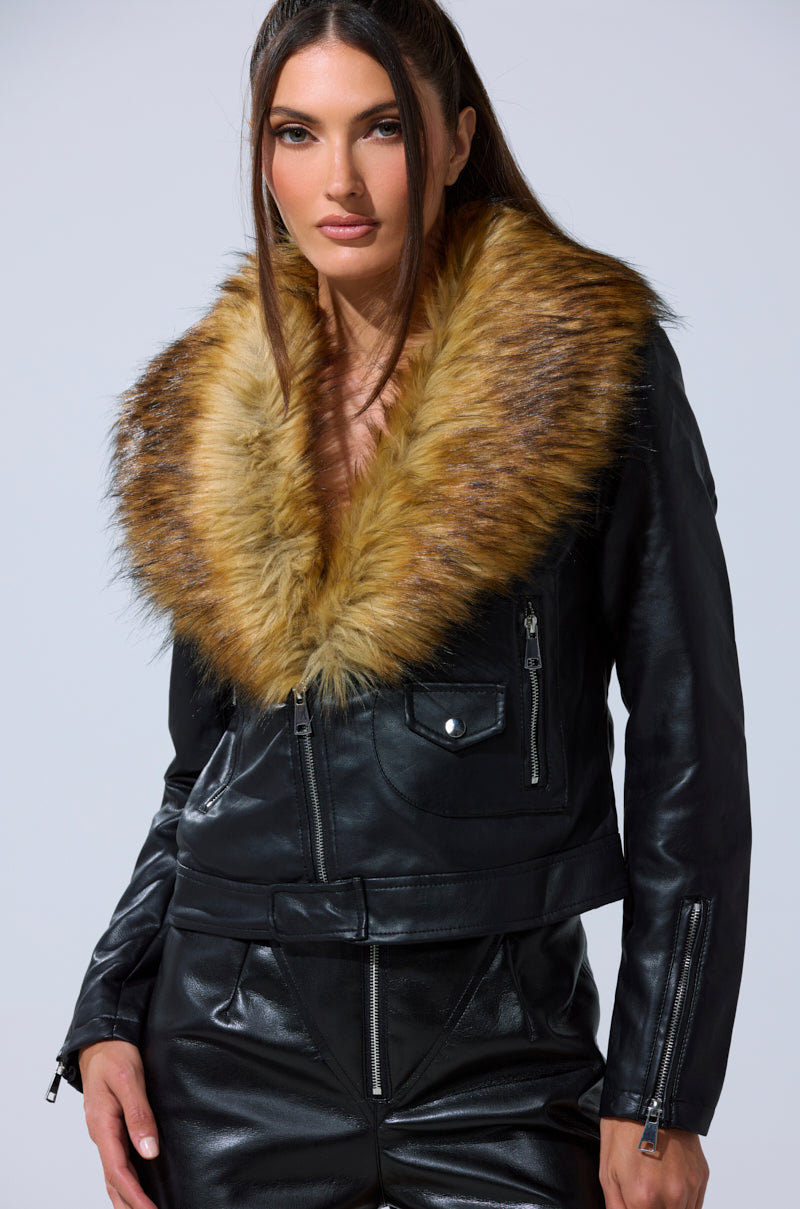 AUSSY FUR COLLAR MOTO
