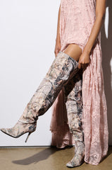 AZALEA WANG BOISTEROUS CAMO SQUARE TOE BOOT