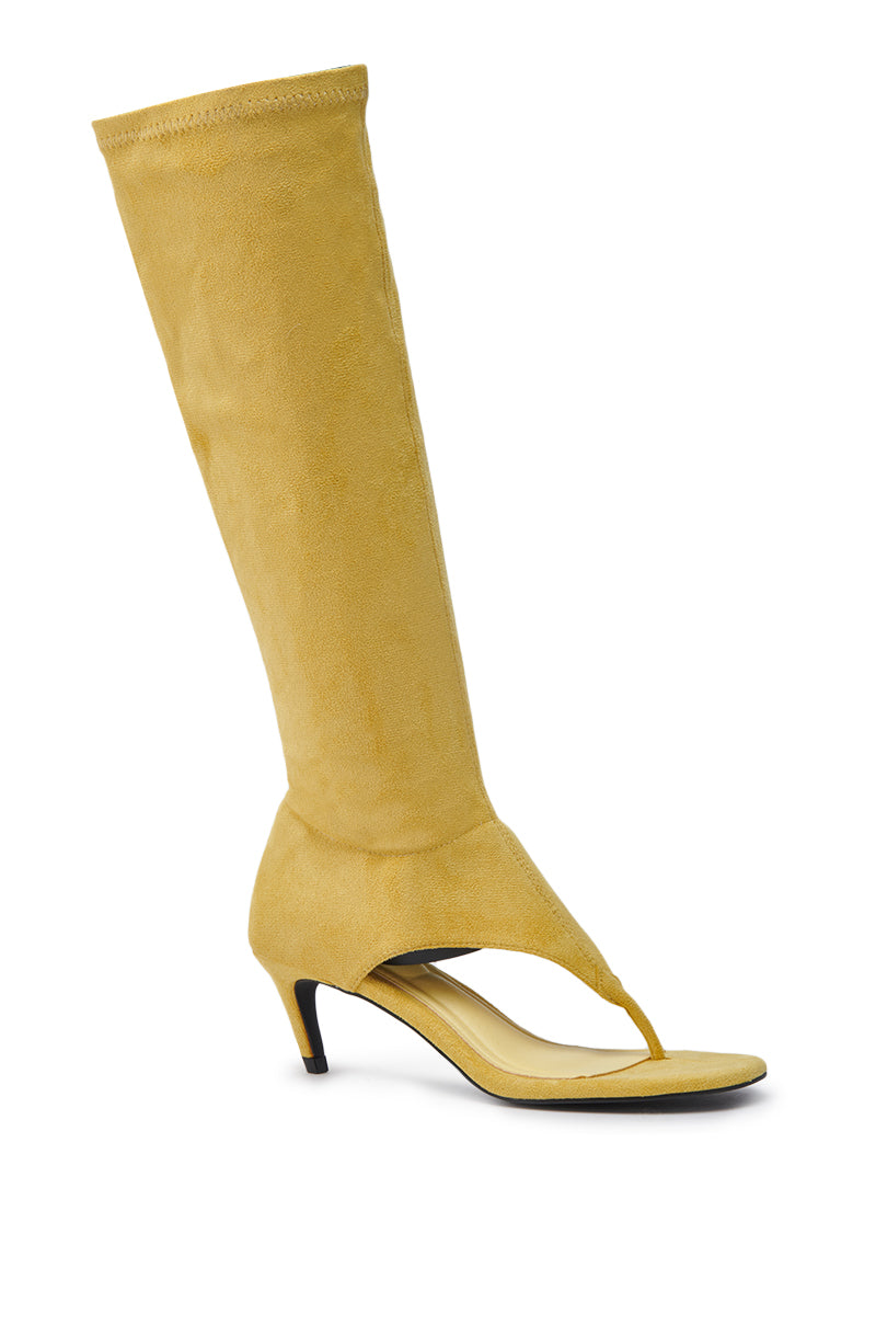 AZALEA WANG CECILE MUSTARD SANDAL STILETTO