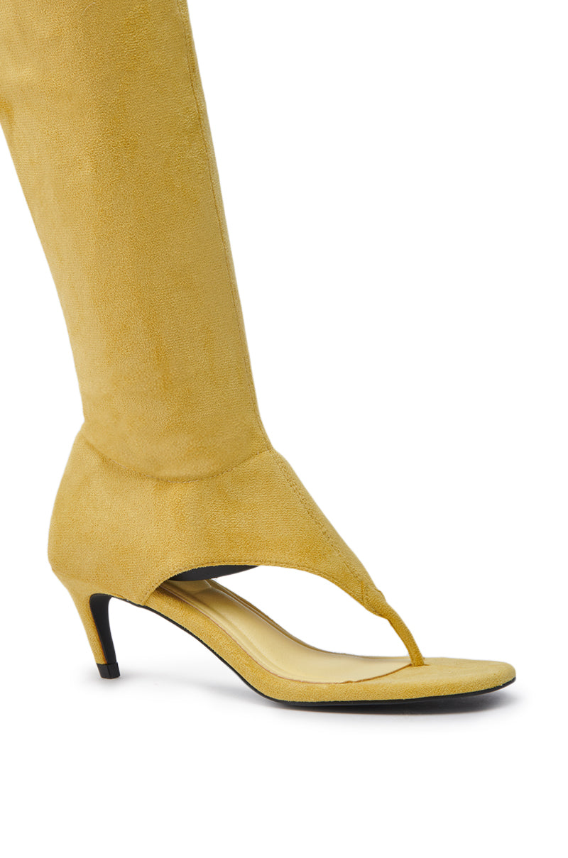 AZALEA WANG CECILE MUSTARD SANDAL STILETTO
