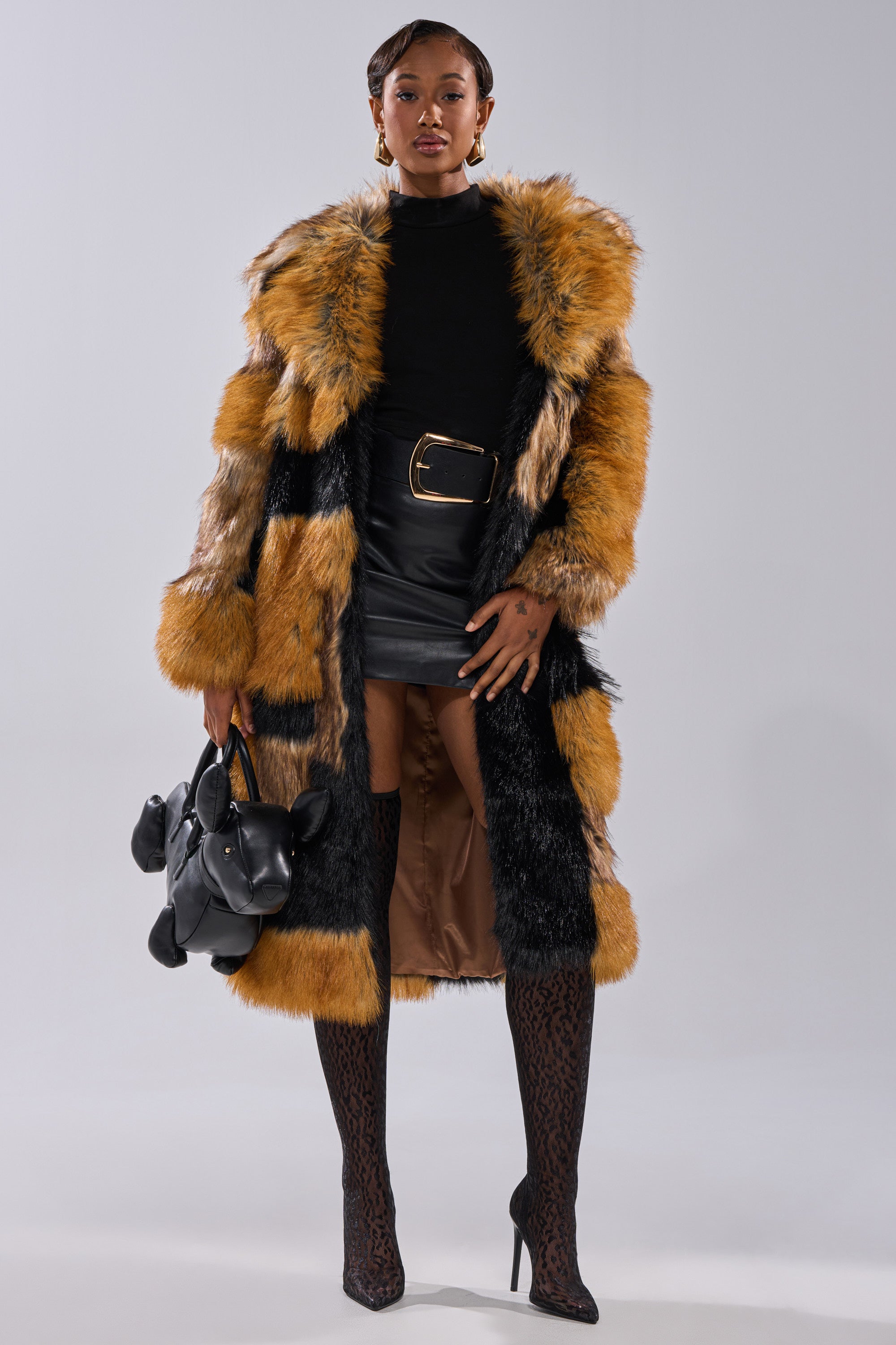 COSMO PATCHWORK FAUX FUR