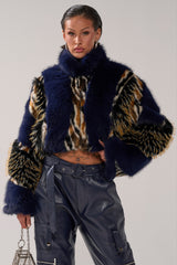 CYCLONE PATCHWORK FAUX FUR
