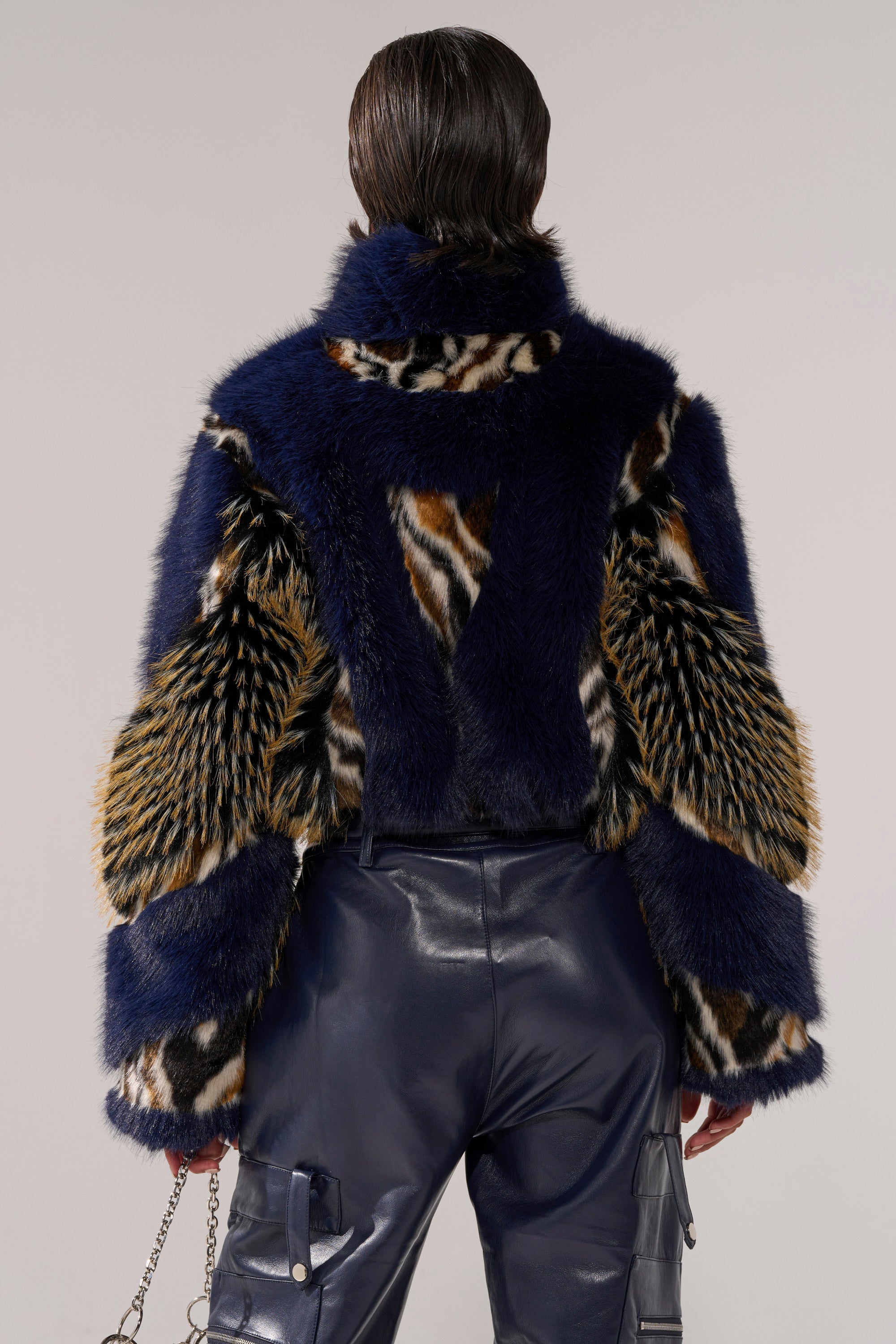 CYCLONE PATCHWORK FAUX FUR