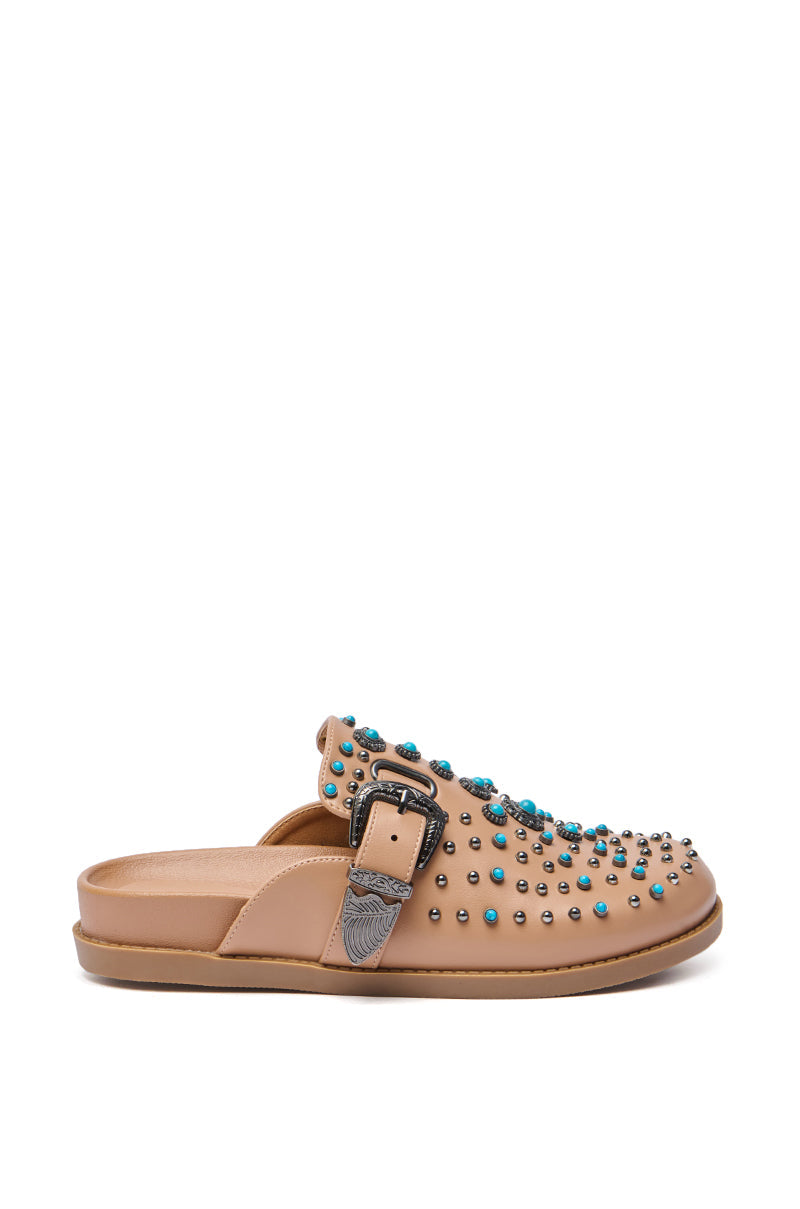 AZALEA WANG FLAIR TAN EMBELLISHED CLOG