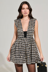 JUST A GIRL TWEED MINI DRESS