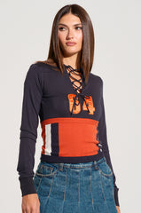 UP CLOSE AND PERSONAL LONG SLEEVE TOP