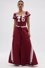 PLAY TIME IS OVER OVERSIZED TRACK PANT