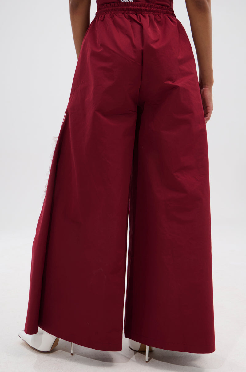 PLAY TIME IS OVER OVERSIZED TRACK PANT