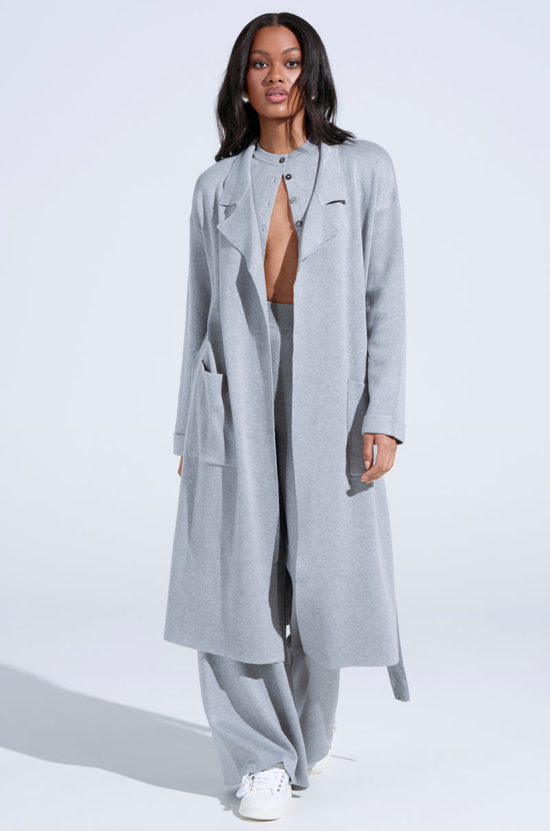 COZY LUXE KNIT TRENCH