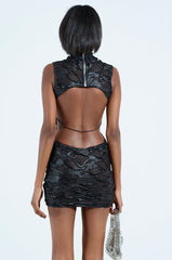 UP CLOSE AND PERSONAL MESH MINI DRESS