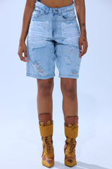 KIMMY DISTRESSED BERMUDA SHORT