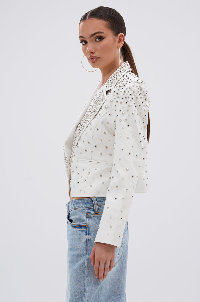 VIVA VEGAS FITTED MOTO JACKET