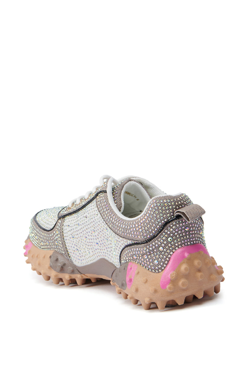 AZALEA WANG ISABEAU BROWN MULTI SNEAKER