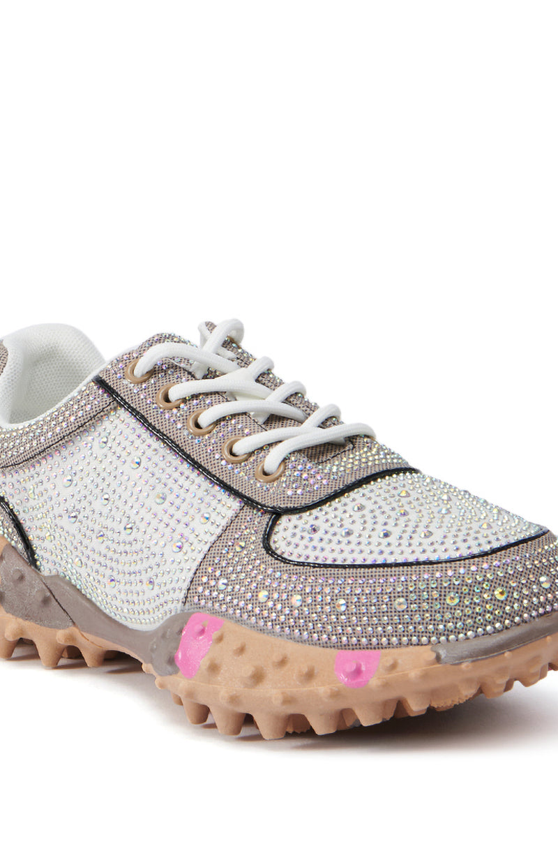 AZALEA WANG ISABEAU BROWN MULTI SNEAKER