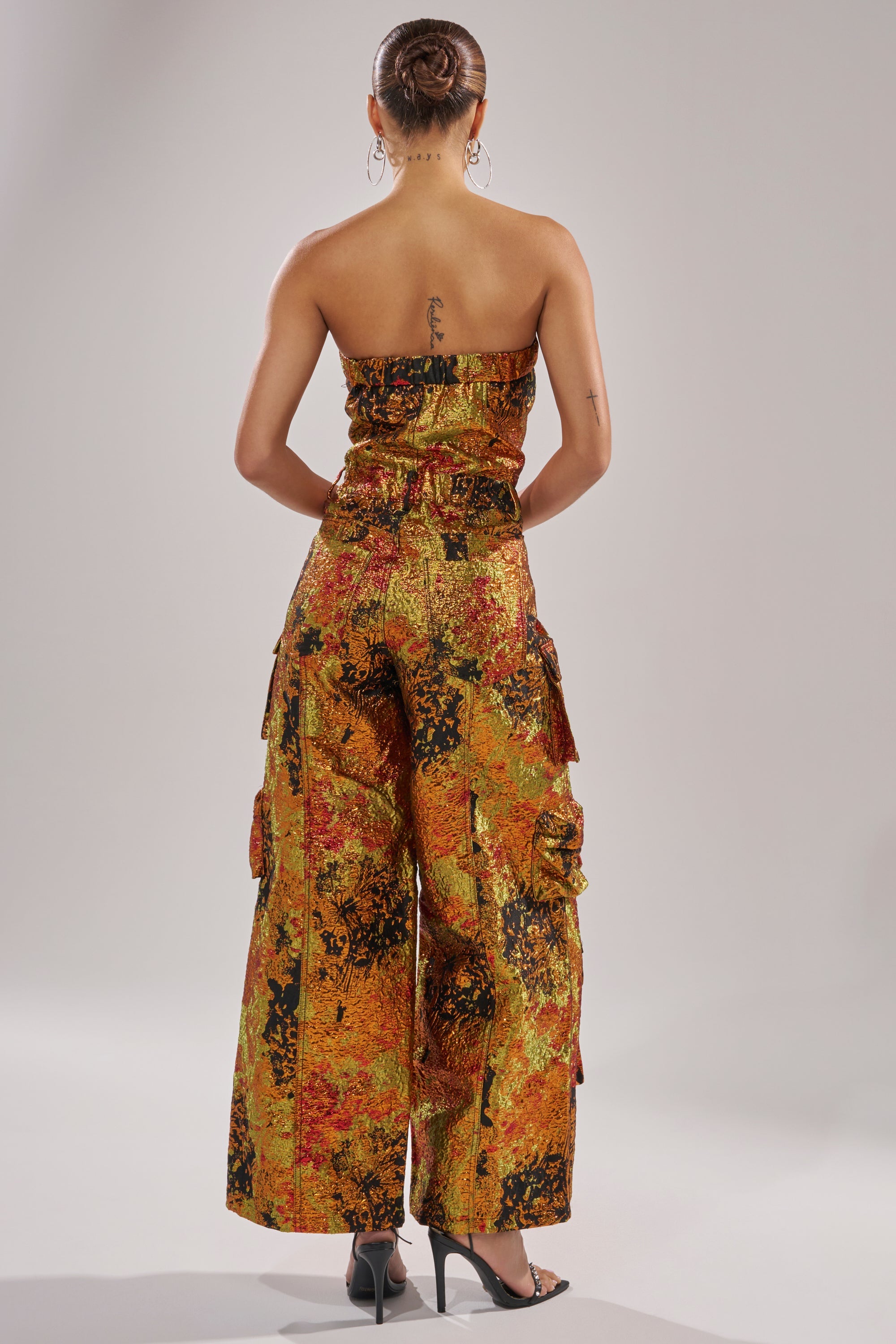 NIKKI BROCADE JUMPSUIT